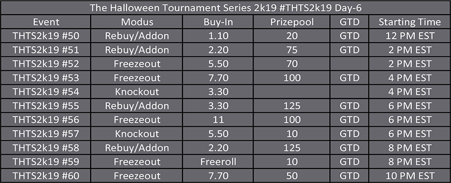 Halloween Tournament Series Day 6