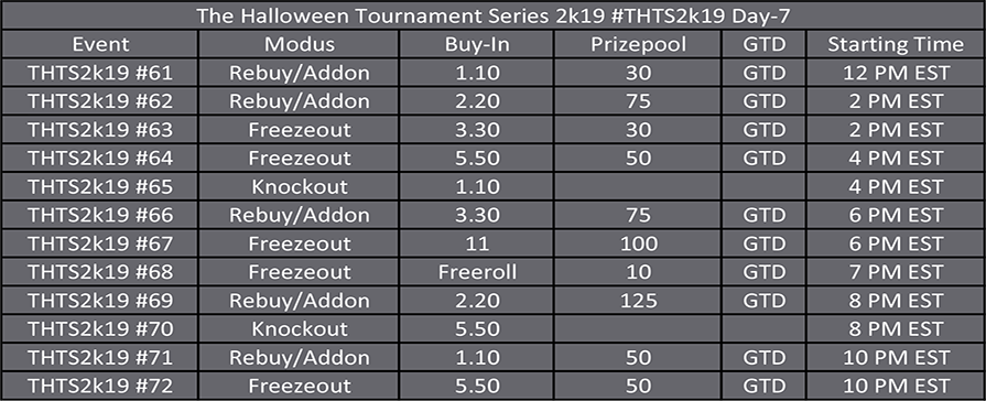 Halloween Tournament Series Day 7