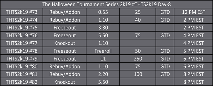 Halloween Tournament Series Day 1